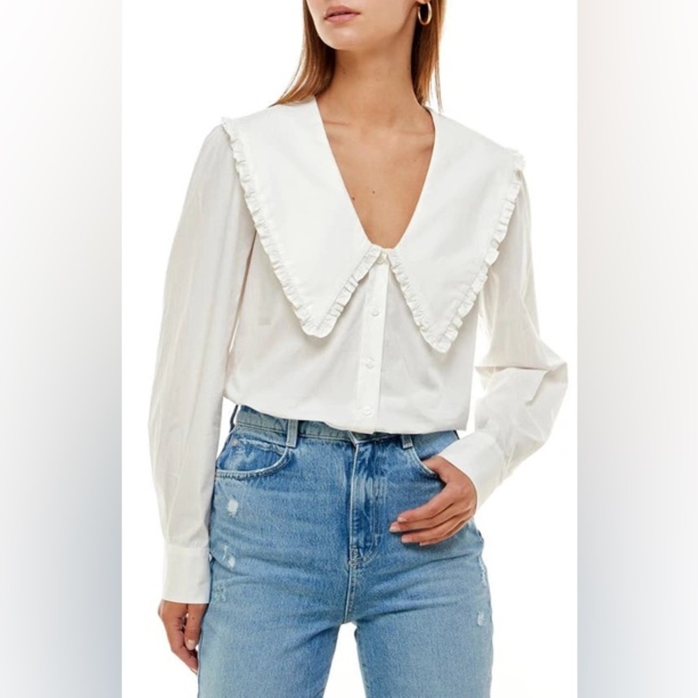 WAYF Esther Collar Blouse